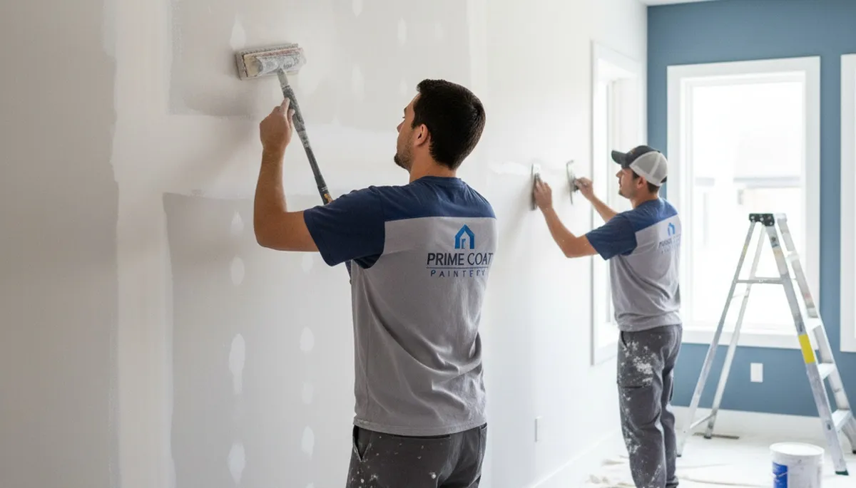Professional drywall repair and wall patching in Green Bay, WI home by expert painters