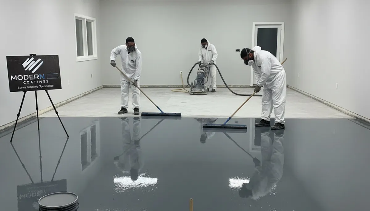 Epoxy garage floor coating in Green Bay WI with high-gloss finish and durable protection