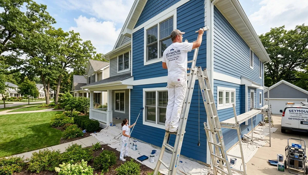 Professional house painters in Green Bay WI applying exterior home paint for a smooth durable finish